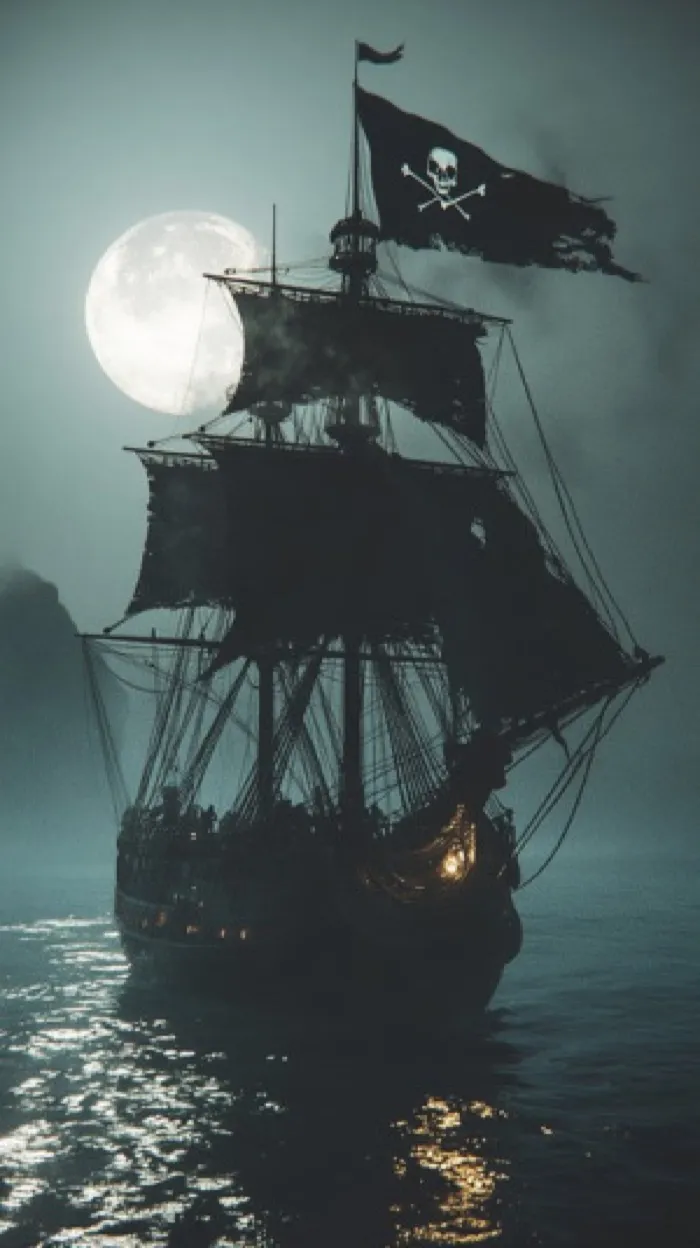 Production art for Ghost Pirates, a presentation by Luca Rebussini