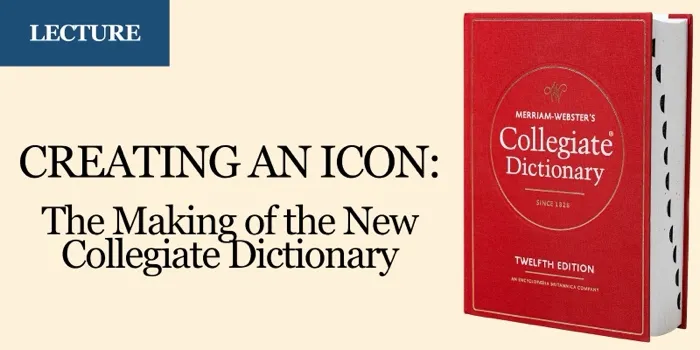 Production art for Creating an Icon: The Making of the New Collegiate Dictionary