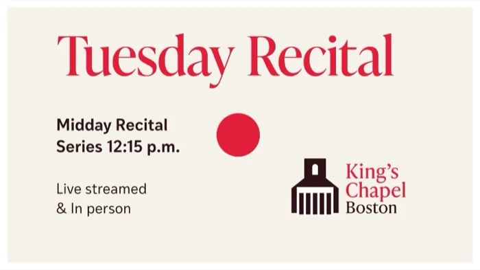 Production art for King's Chapel Tuesday Recitals