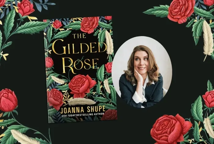 Production art for The Gilded Rose Book Bash with Joanna Shupe