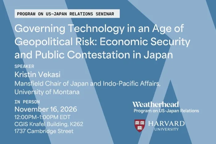 Production art for Governing Technology in an Age of Geopolitical Risk: Economic Security and Public Contestation in Japan