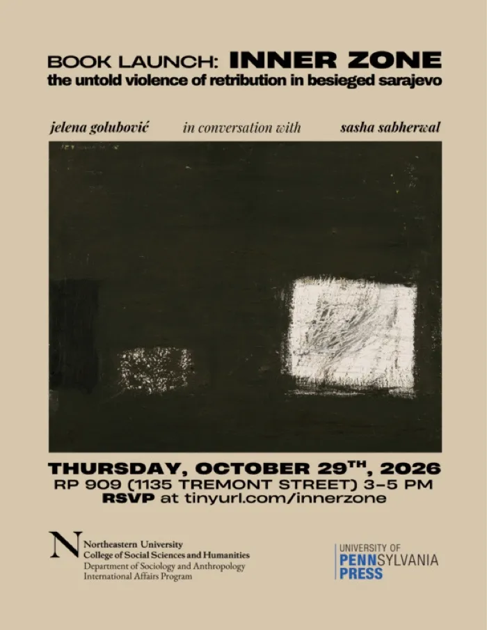 Production art for Book Launch: Inner Zone with Jelena Golubović