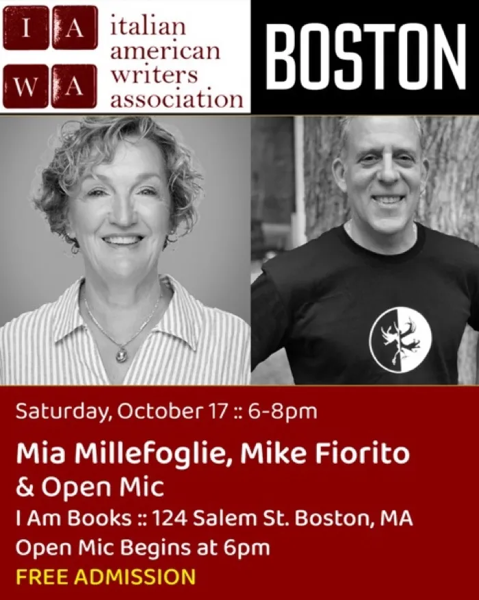 Production art for IAWA Author Series: Mia Millefoglie and Mike Fiorito