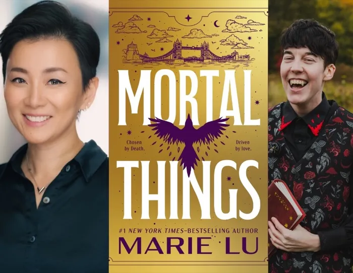 Production art for Marie Lu, author of Mortal Things, in conversation with Fin Leary