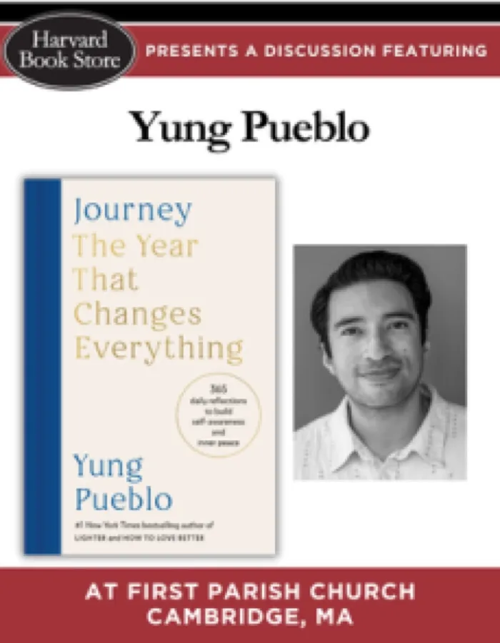 Production art for Yung Pueblo (Diego Perez) at First Parish Church