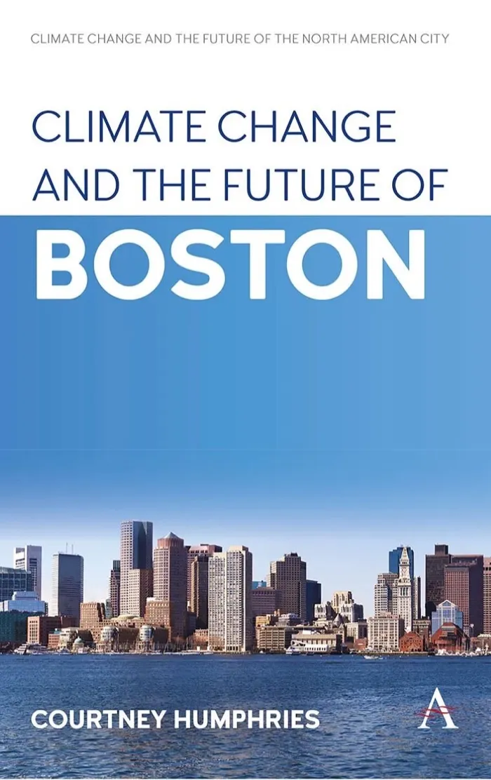 Production art for Author Talk: Courtney Humphries — Climate Change and the Future of Boston