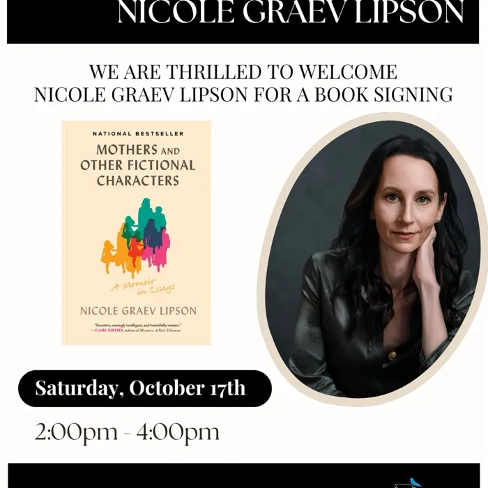 Production art for Book Signing with Nicole Graev Lipson, author of Mothers and Other Fictional Characters