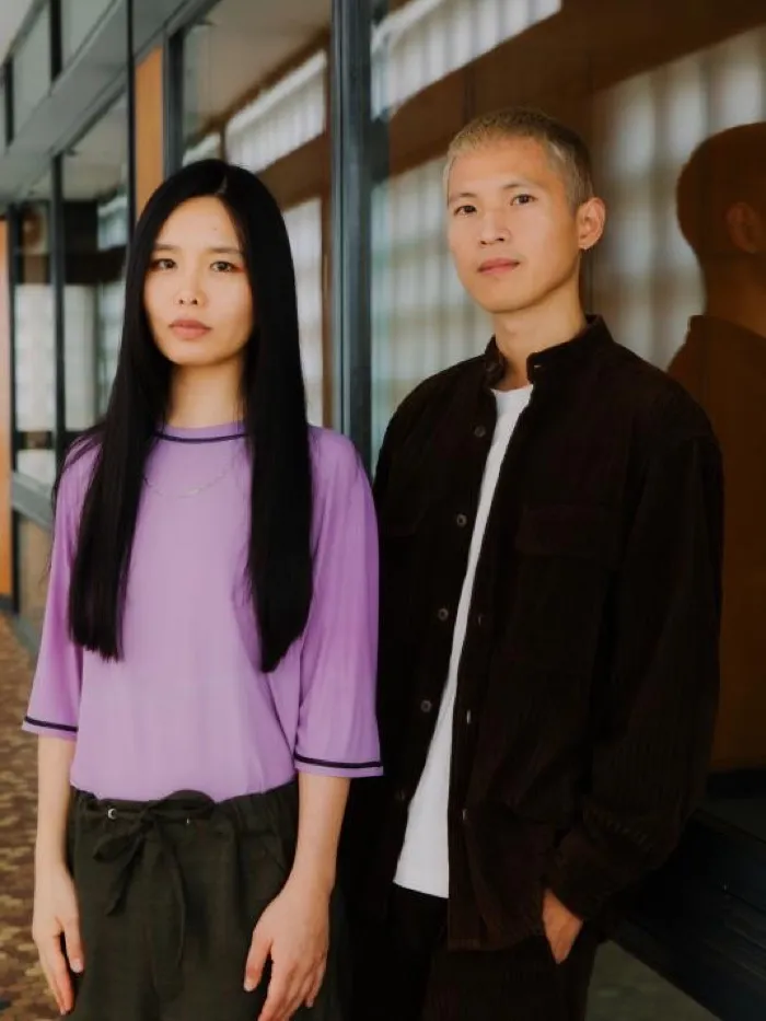 Production art for Artist Talk: Enzo Camacho and Ami Lien