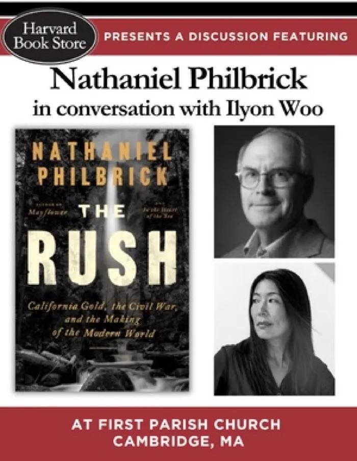 Production art for Nathaniel Philbrick at First Parish Church