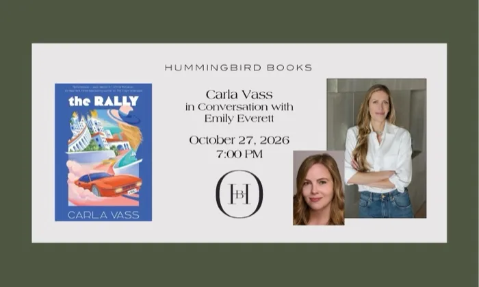 Production art for Carla Vass in Conversation with Emily Everett