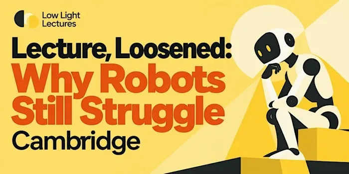 Production art for Lecture, Loosened: Why Robots Still Struggle