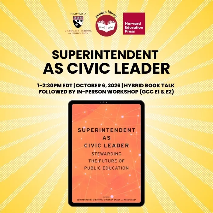 Production art for Book Talk: Superintendent as Civic Leader