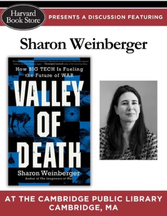 Production art for Sharon Weinberger at the Cambridge Public Library