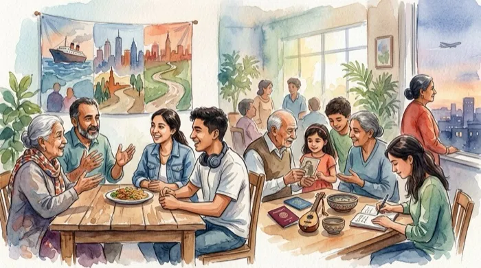Production art for Stories of Immigrants