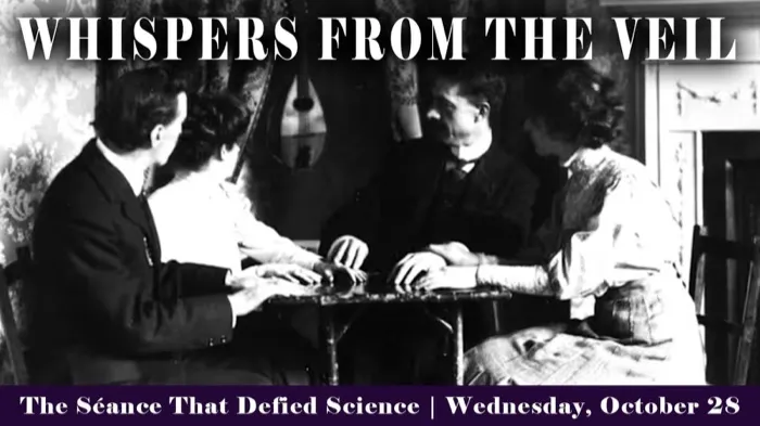 Production art for Whispers from the Veil: The Séance That Defied Science