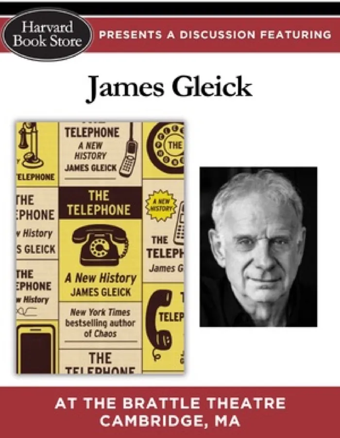 Production art for James Gleick at The Brattle Theatre