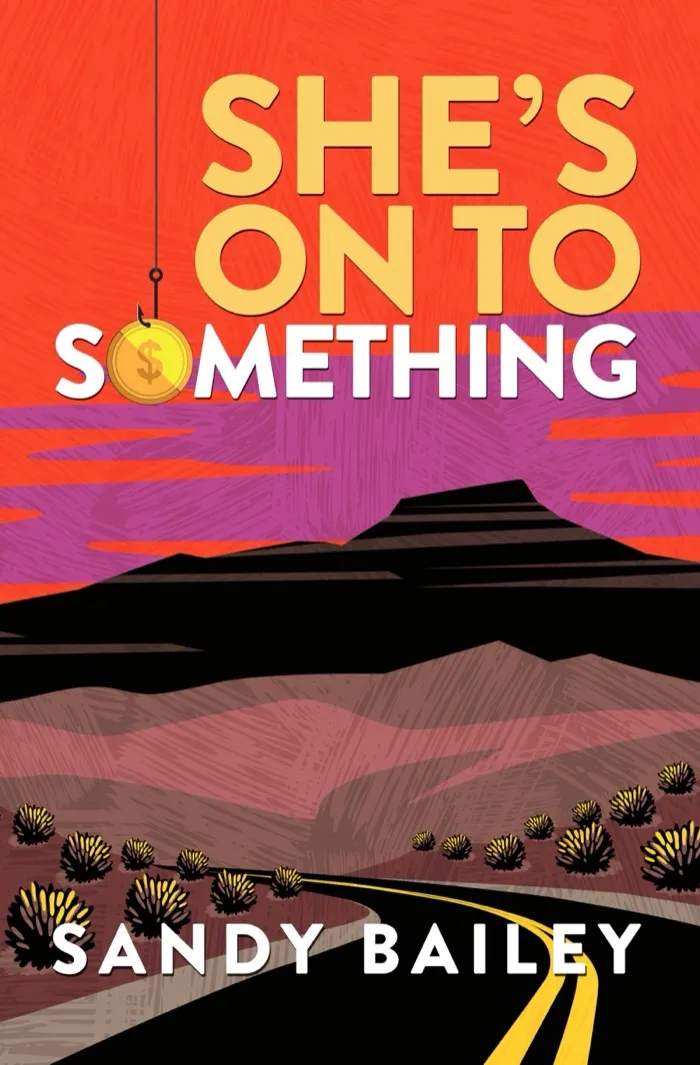 Production art for Author Talk: Sandy Bailey — She's On to Something