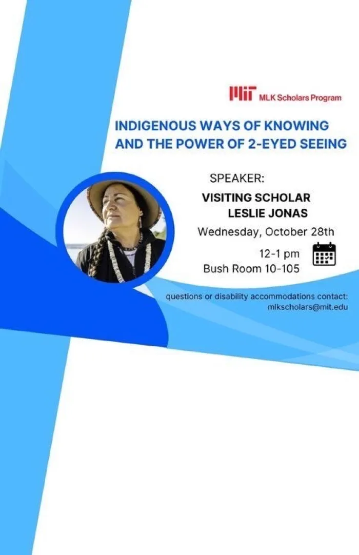 Production art for Leslie Jonas: Indigenous Ways of Knowing and the Power of Two-Eyed Seeing