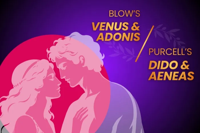Production art for Blow's Venus and Adonis and Purcell's Dido and Aeneas