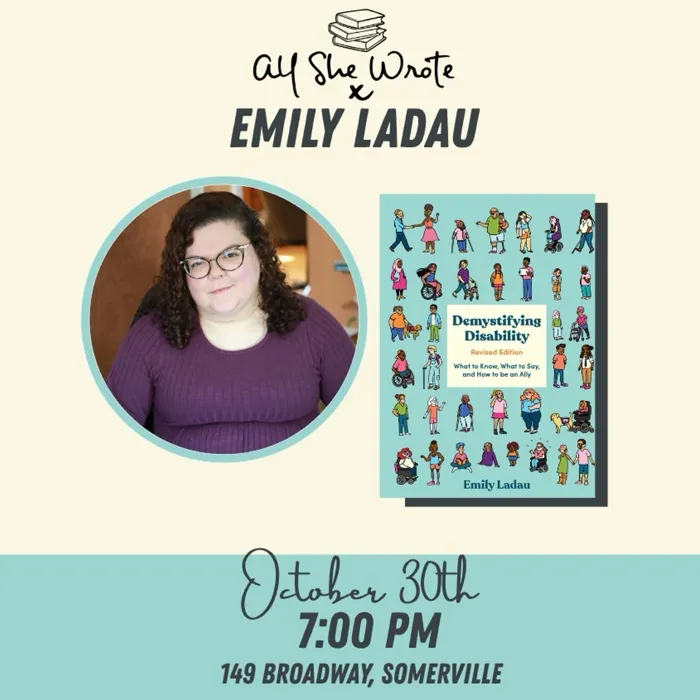 Production art for All She Wrote Books Presents: Author Emily Ladau