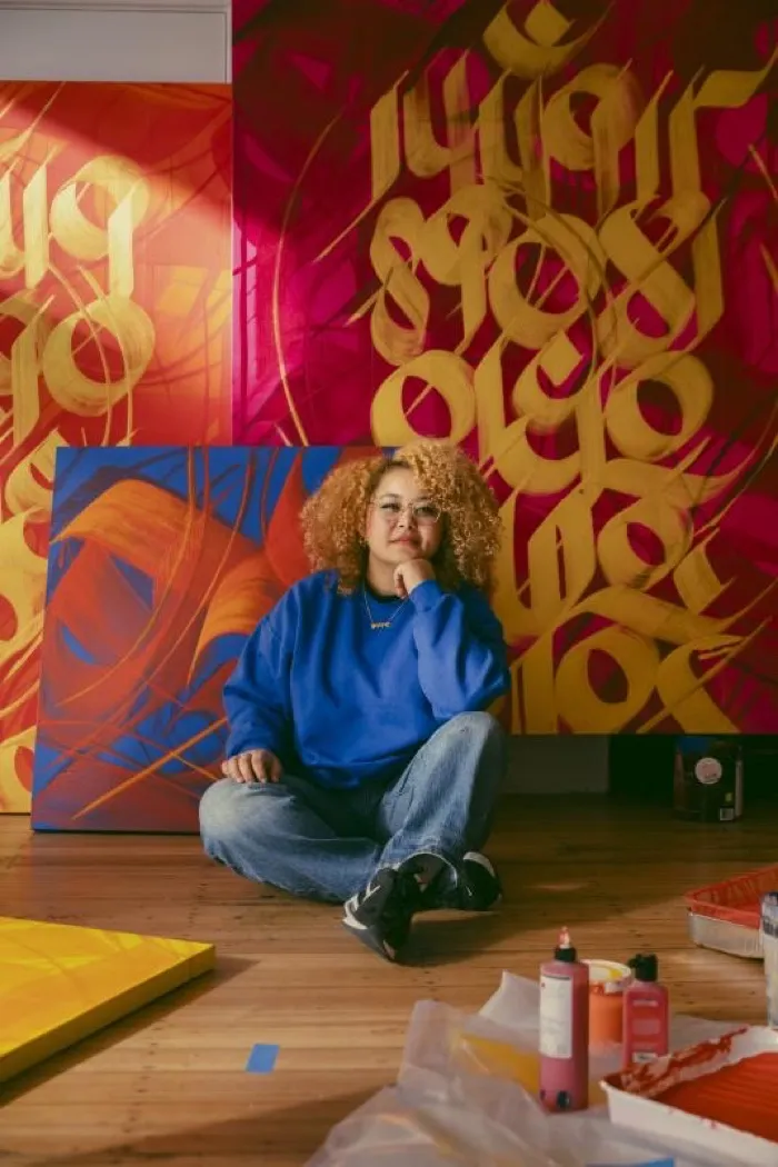 Production art for Artist Talk: Sneha Shrestha