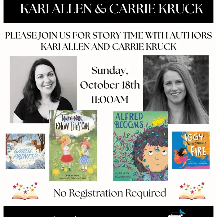 Production art for Storytime with Kari Allen & Carrie Kruck!