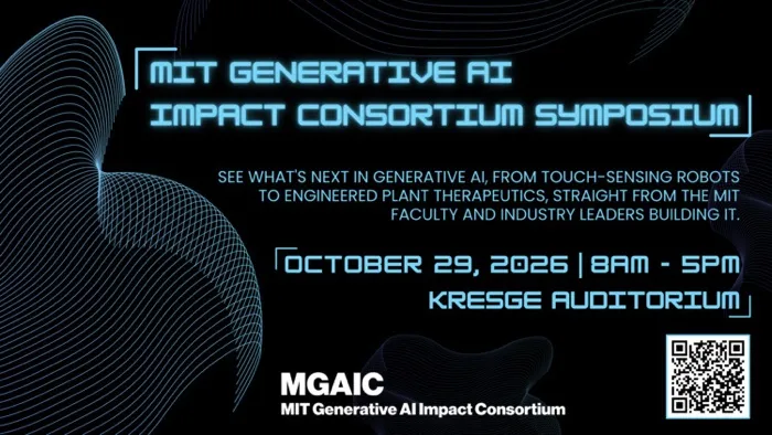 Production art for MIT Generative AI Impact Consortium Symposium