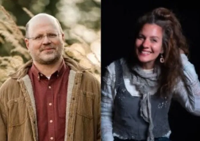 Production art for Creativity and Astonishment: A Night of Song and Storytelling with Antje Duvekot and Steve Edwards