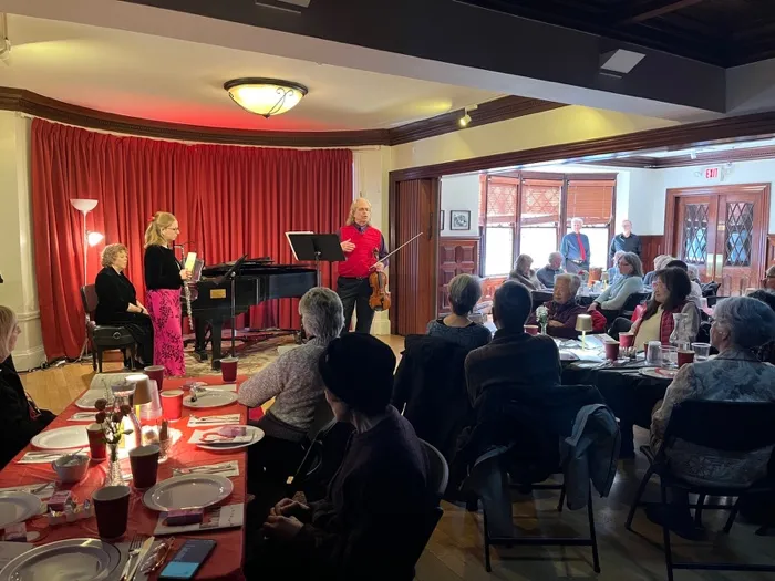 Production art for Con Brio Lunch Club with Scott Woolweaver and Friends