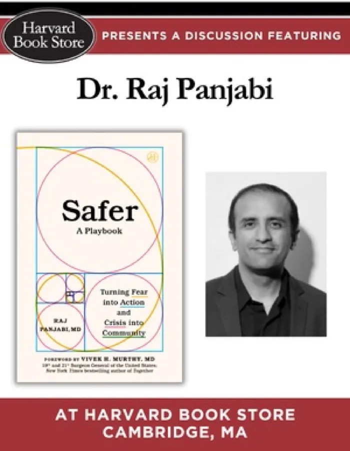 Production art for Dr. Raj Panjabi at Harvard Book Store