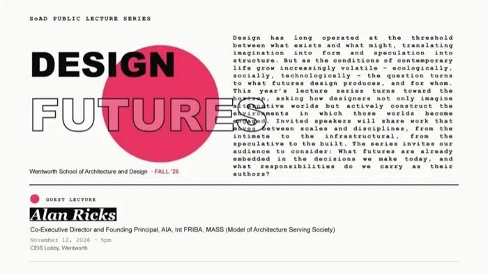 Production art for WIT SoAD Public Lecture Series: Alan Ricks
