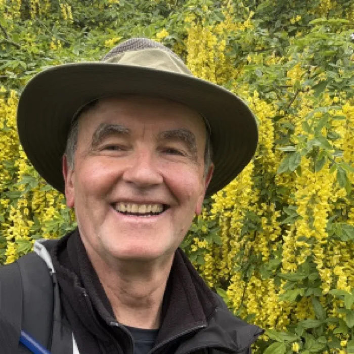 Production art for A Walking Life: Reflections on Sauntering, Memory, and Grace with Jay Vogt