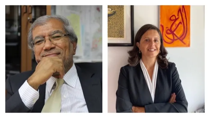 Production art for Expanding Viewpoints Public Forum with Khalil Shikaki and Leila Farsakh