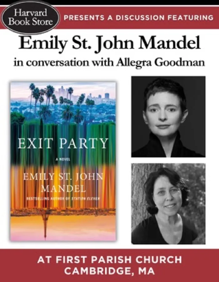 Production art for Emily St. John Mandel at First Parish Church