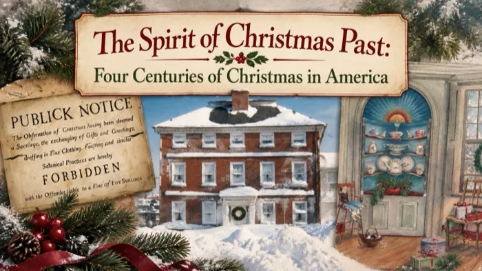 Production art for The Spirit of Christmas Past: Four Centuries of Christmas in America