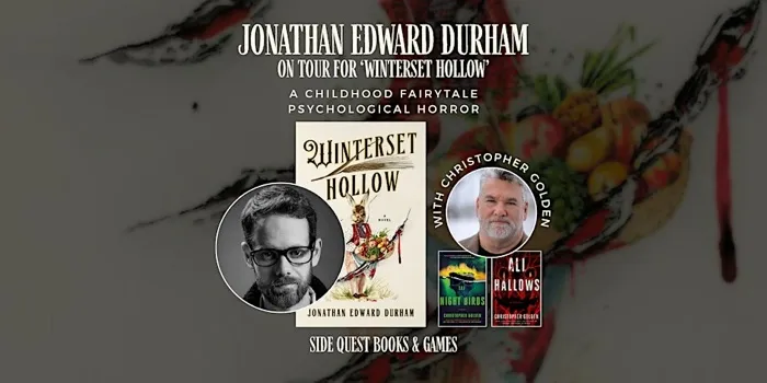 Production art for Author Horror Event with Jonathan Edward Durham and Christopher Golden