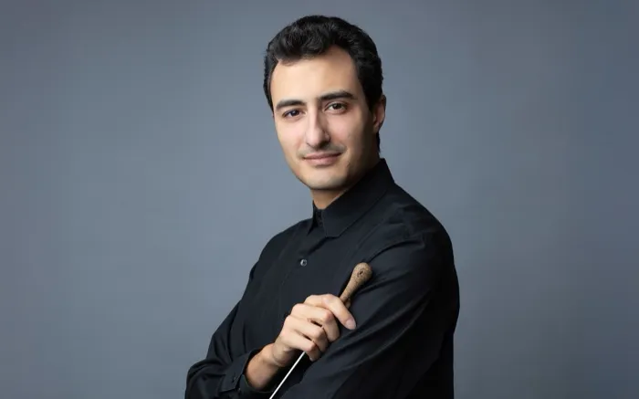 Production art for Samy Rachid conducts Weber, Mendelssohn, & Schumann, with Jan Lisiecki