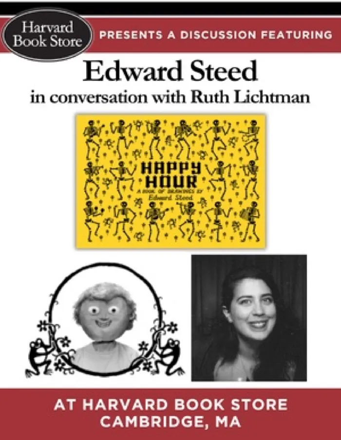Production art for Edward Steed at Harvard Book Store