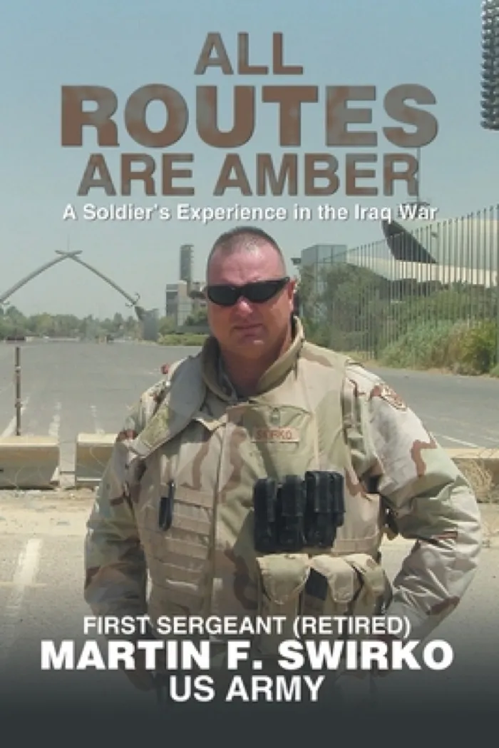 Production art for Author Series: Martin Swirko, author of All Routes Are Amber: A Soldier's Experience in the Iraq War
