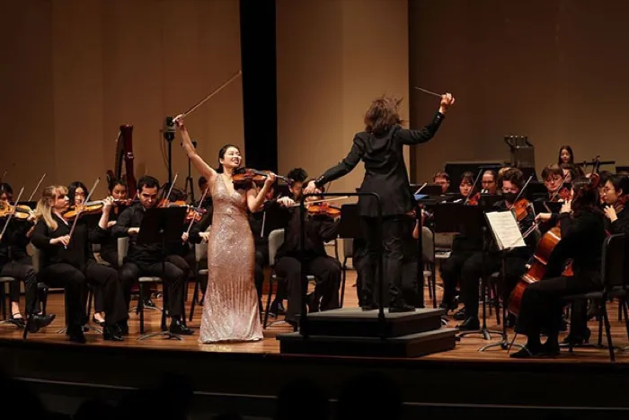 Production art for BU Symphony Orchestra: Courage & Freedom