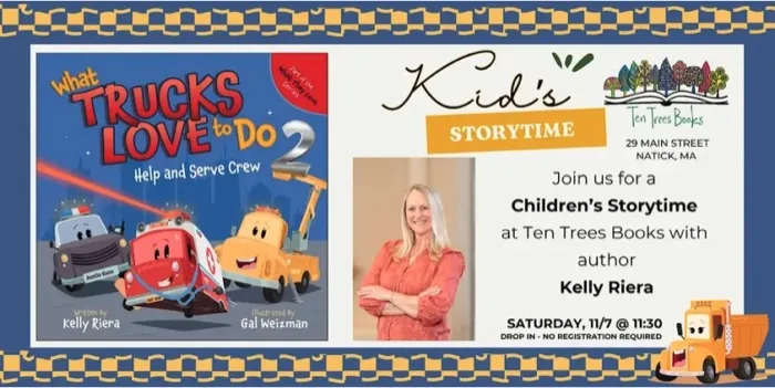 Production art for Kid's Story Time: Kelly Riera, What Trucks Love to Do 2: Help and Serve Crew