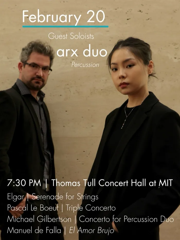 Production art for Elgar, Le Boeuf, Gilbertson & de Falla with arx duo