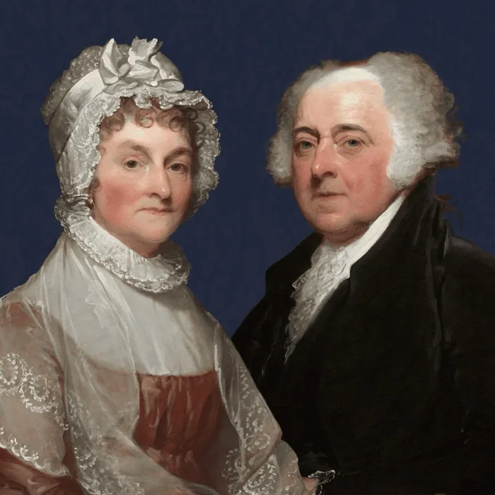 Production art for Adams Speaker Series: John and Abigail Adams
