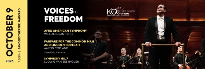 Production art for Kendall Square Orchestra presents Voices of Freedom