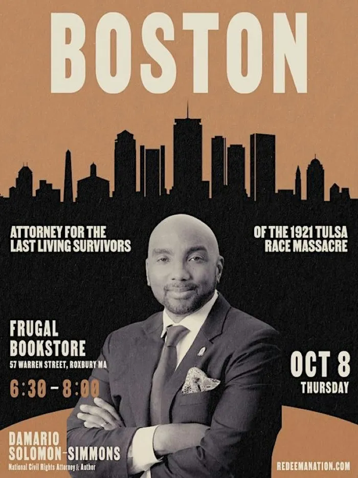 Production art for Redeem A Nation Book Signing with Damario Solomon-Simmons