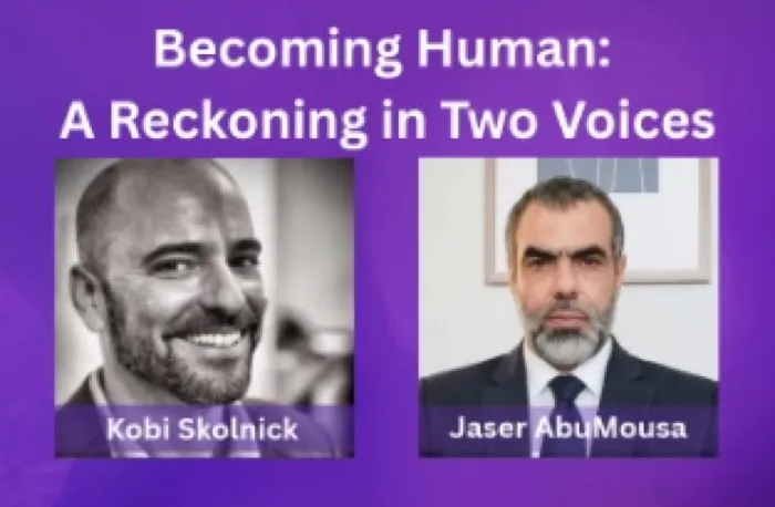 Production art for Becoming Human: A Reckoning in Two Voices