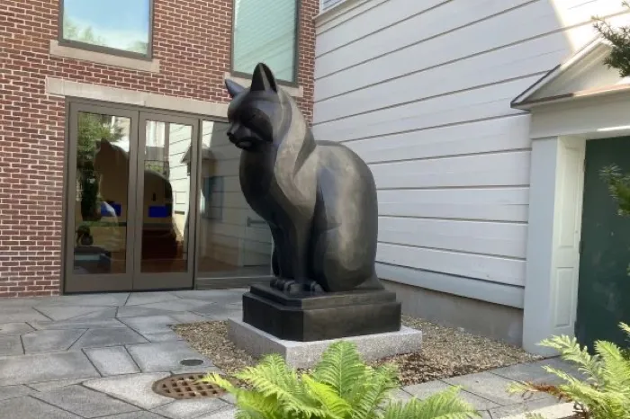Production art for CAM Talk: From Clay to Bronze, The Making of the Seated Cat, by Robert Shure