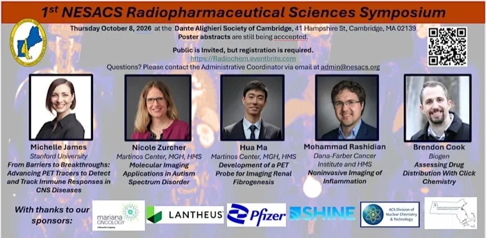 Production art for 1st NESACS Radiopharmaceutical Sciences Symposium