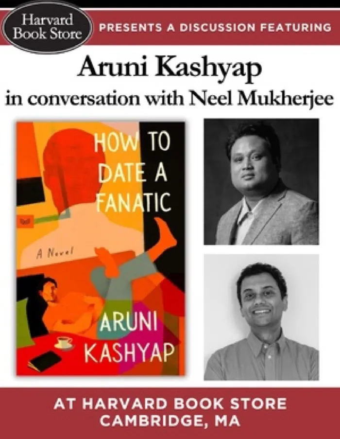 Production art for Aruni Kashyap at Harvard Book Store