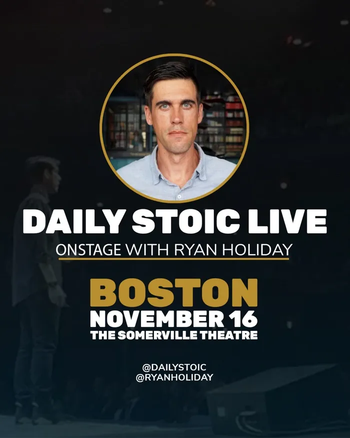 Production art for DAILY STOIC LIVE: Onstage with Ryan Holiday